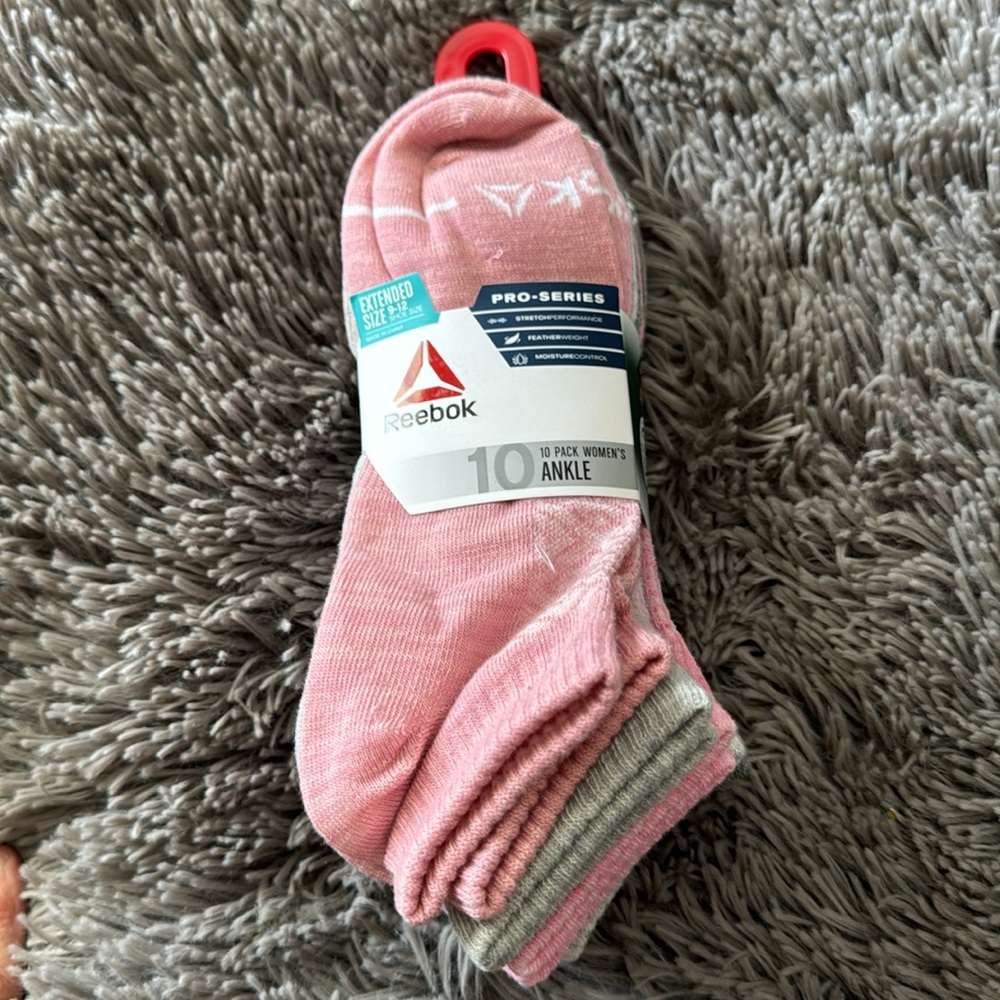 NWT - Reebok Pro-Series Ankle Socks, 10-pack - Picture 8 of 13